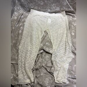 NWT LOGO ivory lace leggings 2X petite